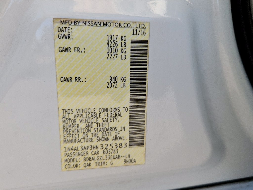2017 Nissan Altima 2.5 S