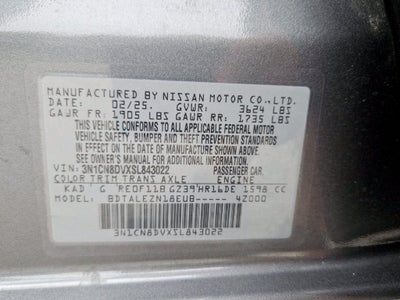 2025 Nissan Versa 1.6 S