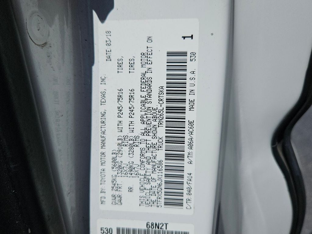 2018 Toyota Tacoma SR