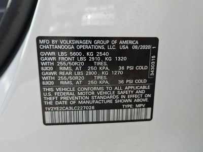 2020 Volkswagen Atlas Cross Sport 3.6L V6 SE w/Technology