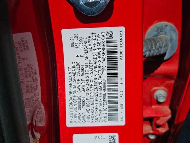 2022 Honda Civic Sport