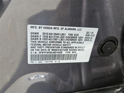 2018 Honda Pilot Touring