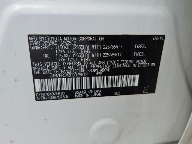 2015 Toyota RAV4 LE