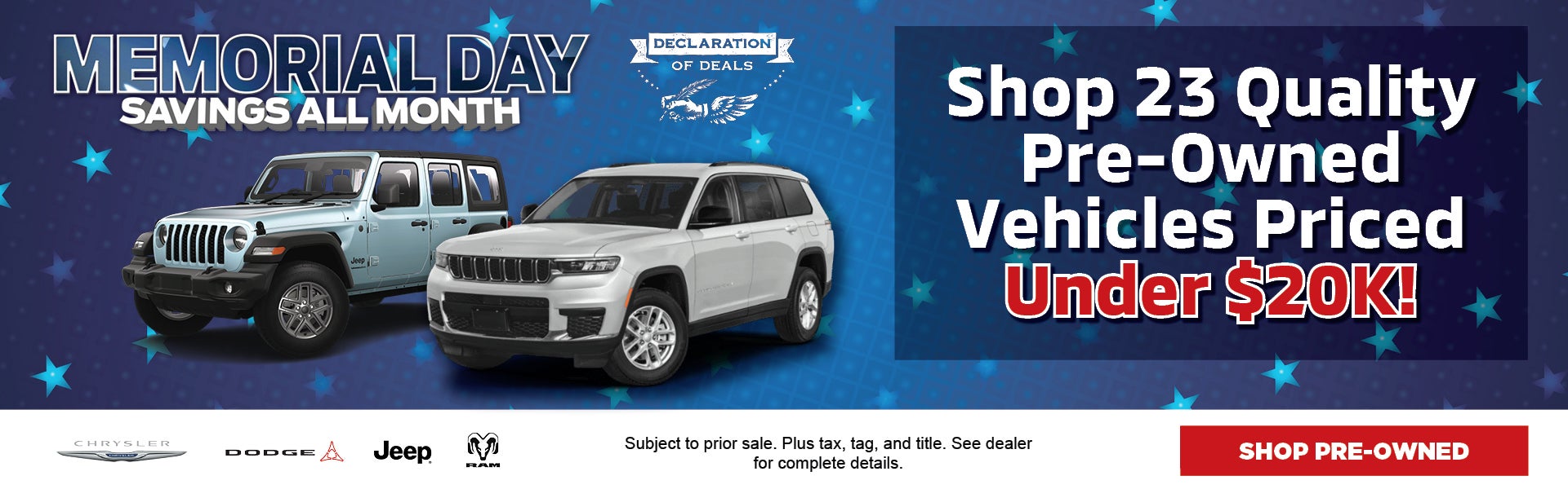 View Pre-Owned Vehicles under 20K