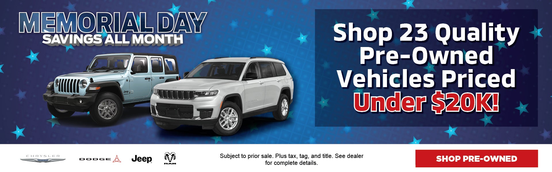 View Pre-Owned Vehicles under 20K